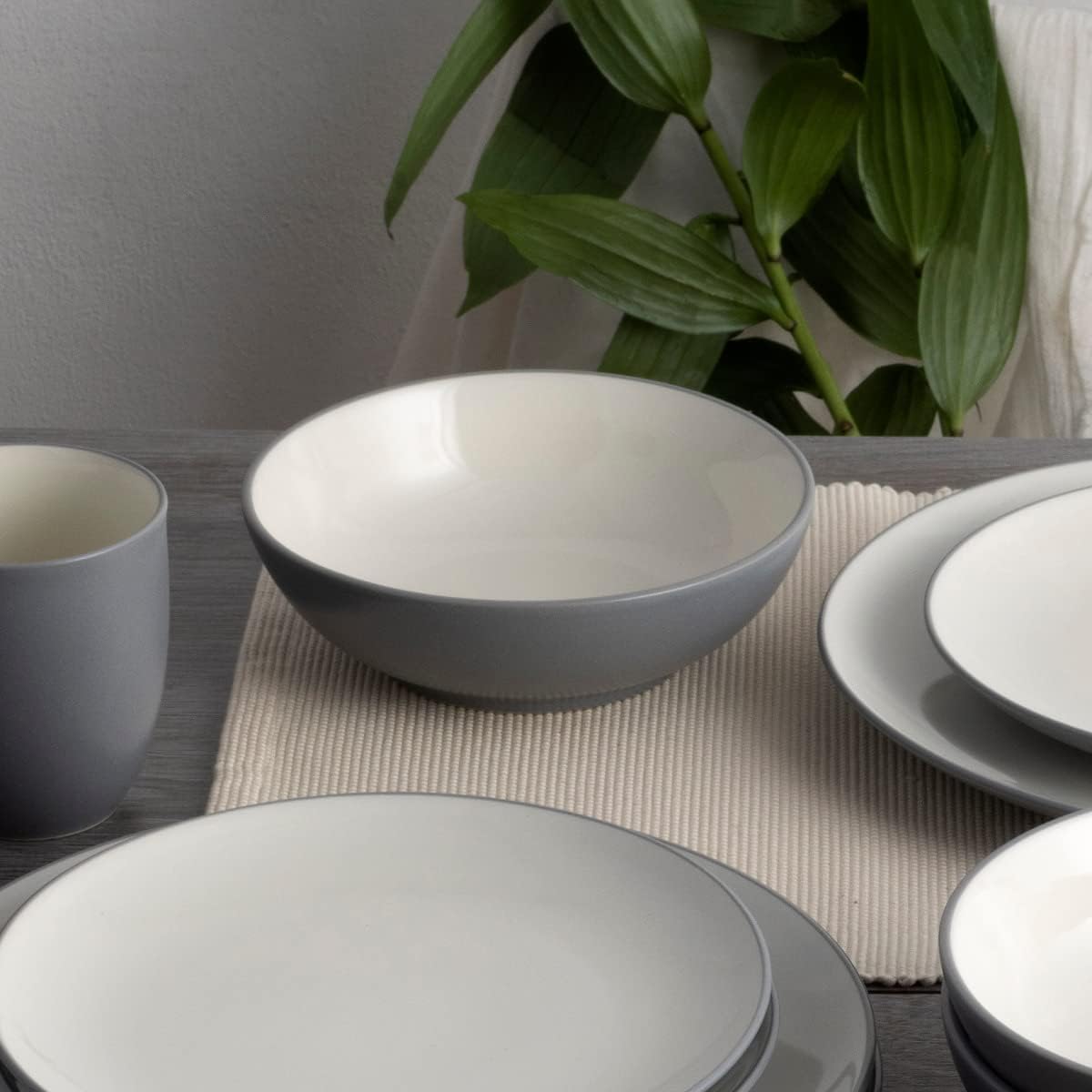 Noritake Colorwave Slate Set of 4 Coupe Cereal Bowls, 7", 27 oz.