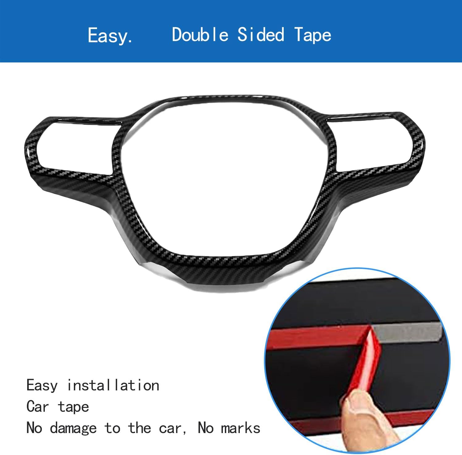 Steering Wheel Cover Trim Fit for Honda Accord，Civic，CR-V，HR-V，2023 2024 2025 Interior Accessories（ABS Carbon Fiber）