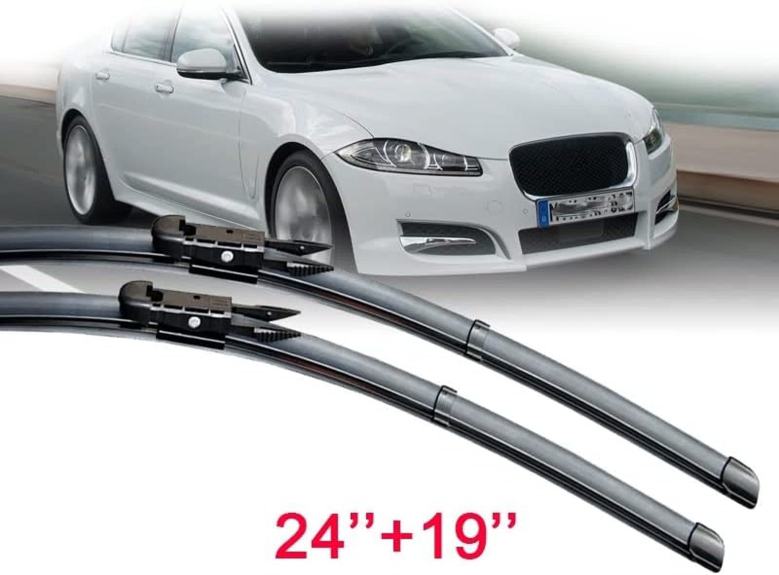 Coppia Aero Flat Tergicristallo Anteriore Lame 23 " 19 " Per