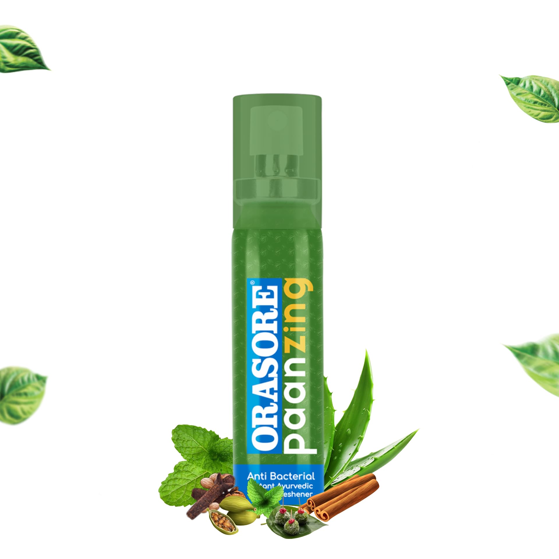 PaanZing Instant Mouth Freshener Spray by Orasore | Paan, Aloe Vera, Pudina, Peppermint, Cinnamon, Clove & Elaichi | Anti Bacterial & Long Lasting, Germ-free Blend (Pack of 1)-image-17