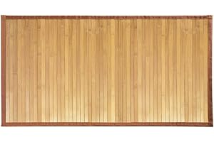 iDesign Formbu Bamboo Mat Rug Natural Wood 34" X 21"