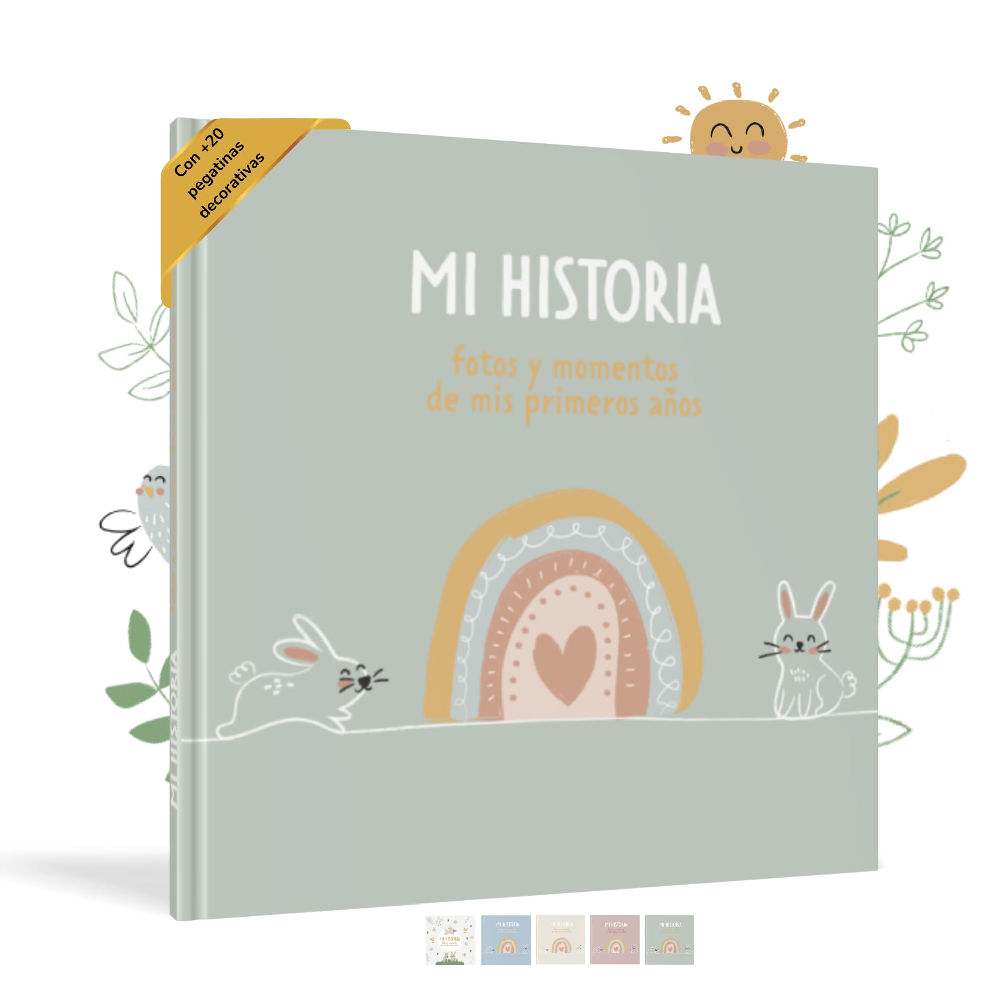 HUBORNS – Libro de recuerdos del bebé desde el nacimiento hasta los 5 años, álbum de fotos y diario para anotar momentos especiales, regalo ideal para padres primerizos y baby shower — view 31