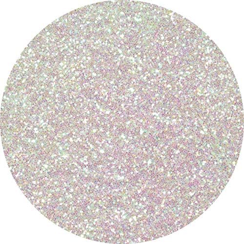 Hemway Glitter Paint Additive 100g / 3.5oz Crystals for Acrylic Emulsion Paint - Interior Wall, Furniture, Ceiling, Wood, Varnish, Matte - Chunky (1/40" 0.025" 0.6mm) - Mother of Pearl Iridescent