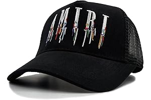 Amari Embroidered Baseball Cap: Premium Mesh Hat for Sun Protection