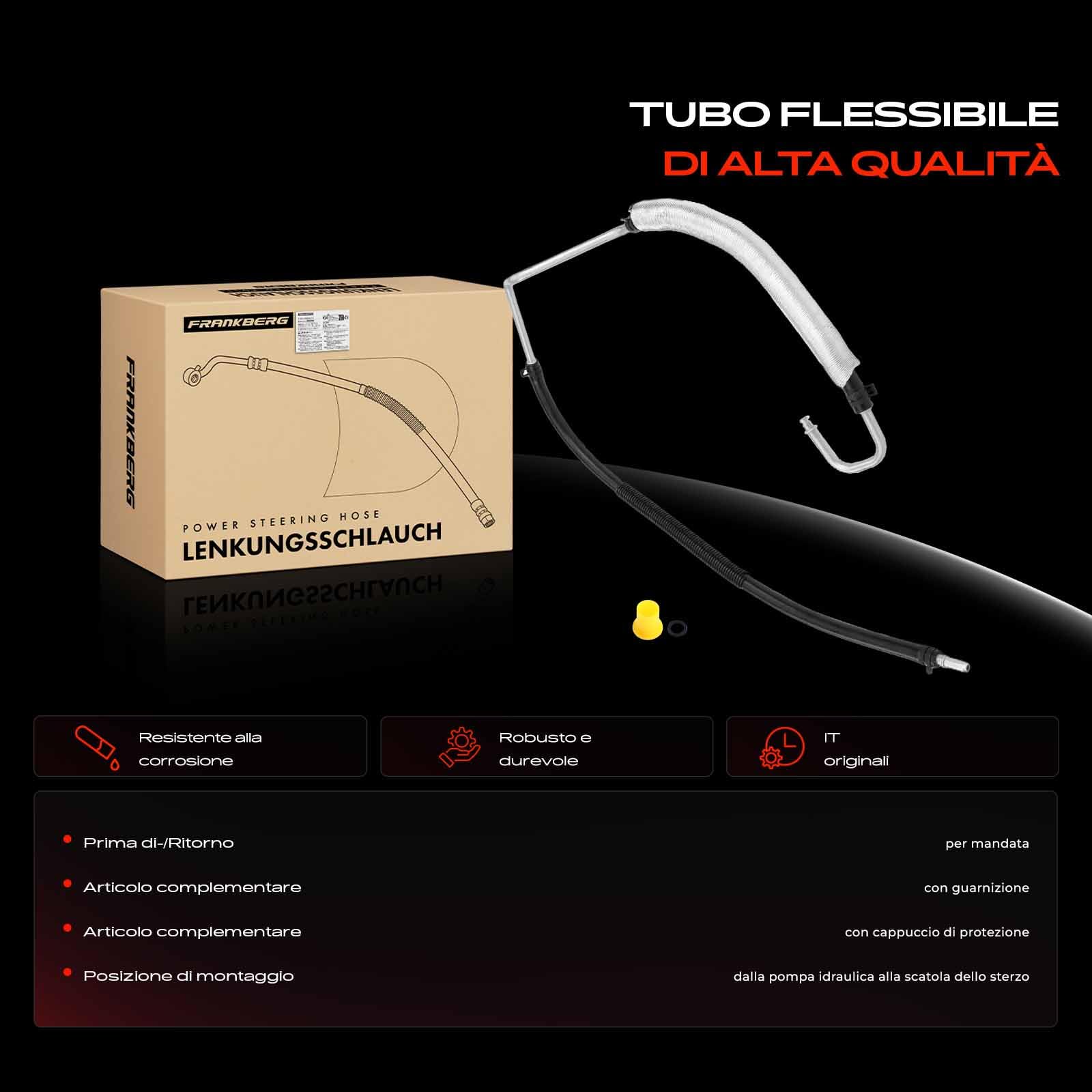 Frankberg Servosterzo Tubo flessibile Compatibile con Fiesta V JD JH Fusion JU Fiesta V Van Replace# 57179,3405448