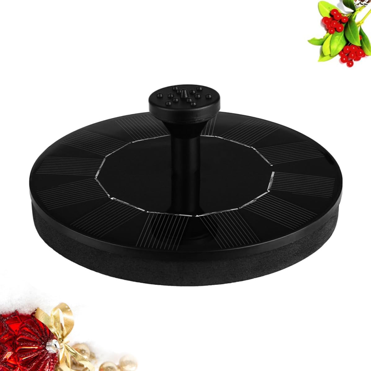 Solar Powered Fountain Pump with 30-40cm Floating Water Fountain Single Crystal Silicon and Epoxy Material, Automatic Restart in Sunlight, Rated 6v 1w for Small Pond and Bath
