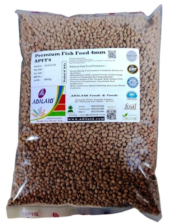 ADILAID Premium Floating Fish Feed Pellet (4mm) 800 GMS for Young, Adult, Senior Fish (B0BJ77QP82) Amazon Price History, Amazon Price Tracker
