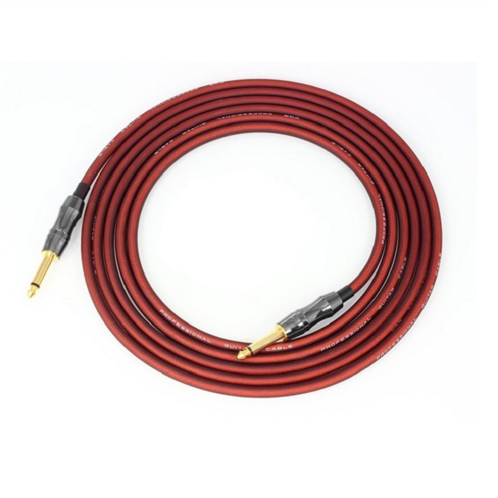 kabel audio do gitary 20AWG Elektryczna Gitara Basowa Audio Złącze Kabla Prosto Do Kąta Prostego Wtyczka Instrumentu Redukcja Szumów Osłona (Color : Straight 6M)