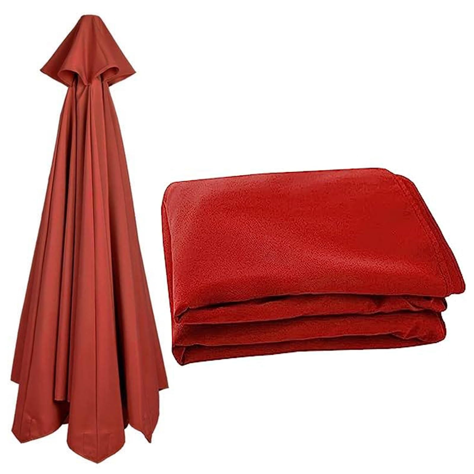 Canopy Top Cover Umbrella Replacement Cloth, 6 Ribs/8 Ribs Market Table Umbrella Top Replacement Cloth, Patio Replacement Parasol Cover, For Garden Umbrella ( Color : Red , Size : 2.7m/8.8ft 6Rib) )