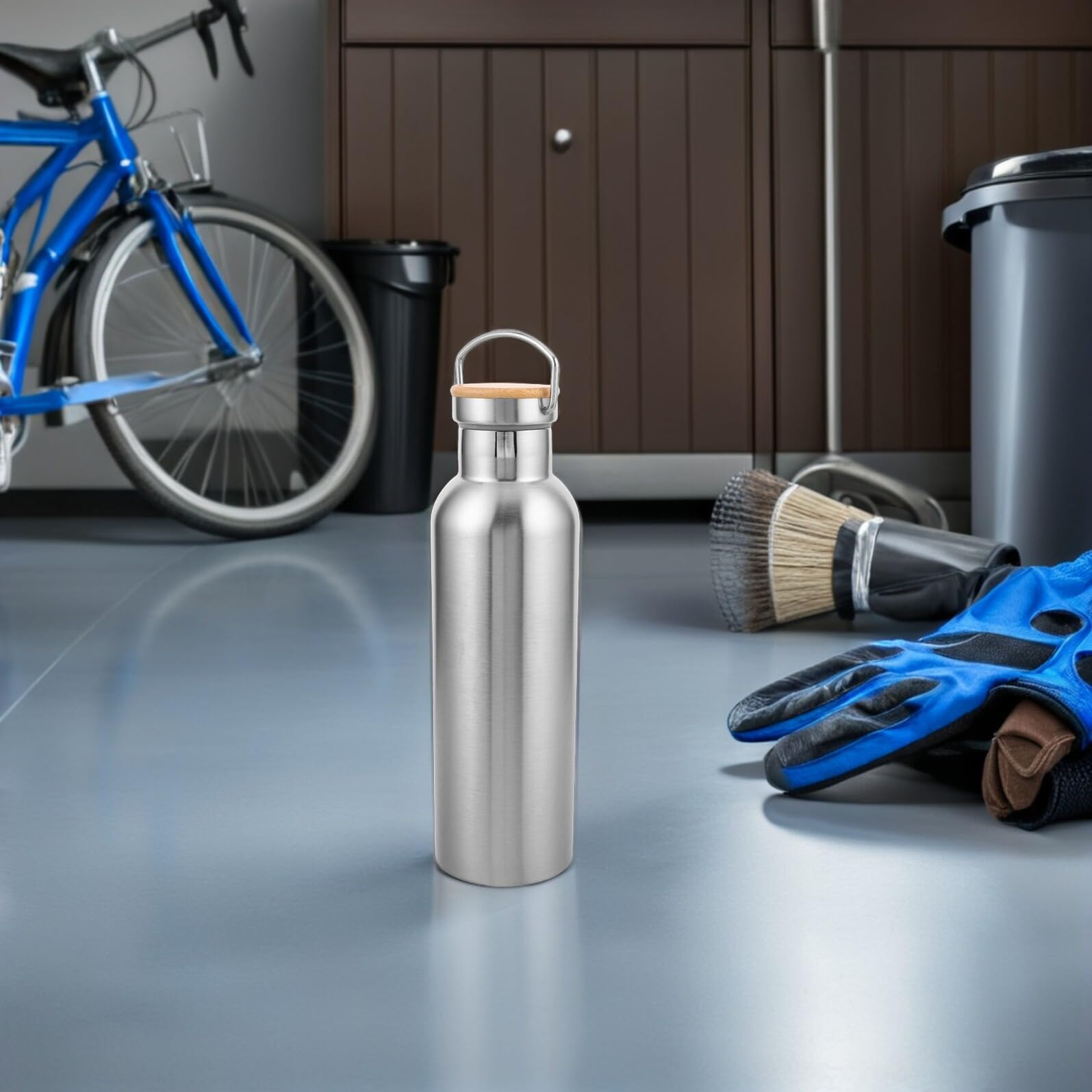 BESTonZON Doppelwandige Edelstahl-trinkflasche mit Vakuumisolierung für Outdoor-aktivitäten Wie Wandern und Radfahren Wiederverwendbar mit Großem Öffnungsdurchmesser