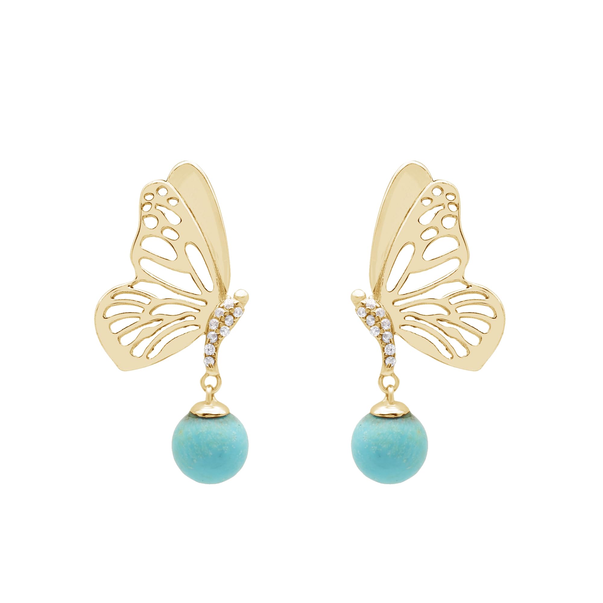 Boucles d'oreilles argent 925 avec turquoise, le cadeau idéal - 4