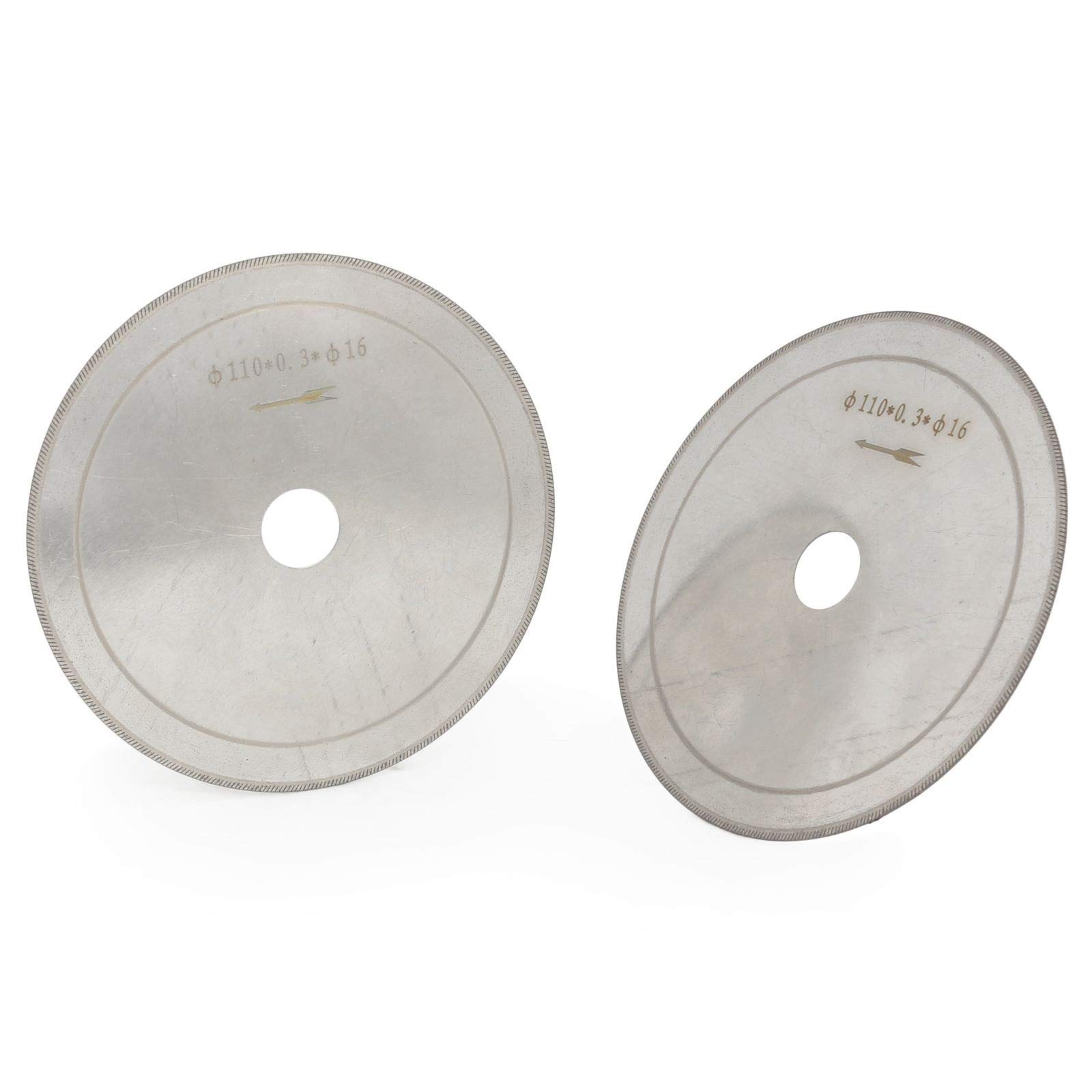 Brzeszczoty do pił tarczowych do bardzo dokładnego 2 sztuk 110 mm Ultra cienka diamentowa tarcza tnąca Ostra piła tarczowa (Color : Silver)