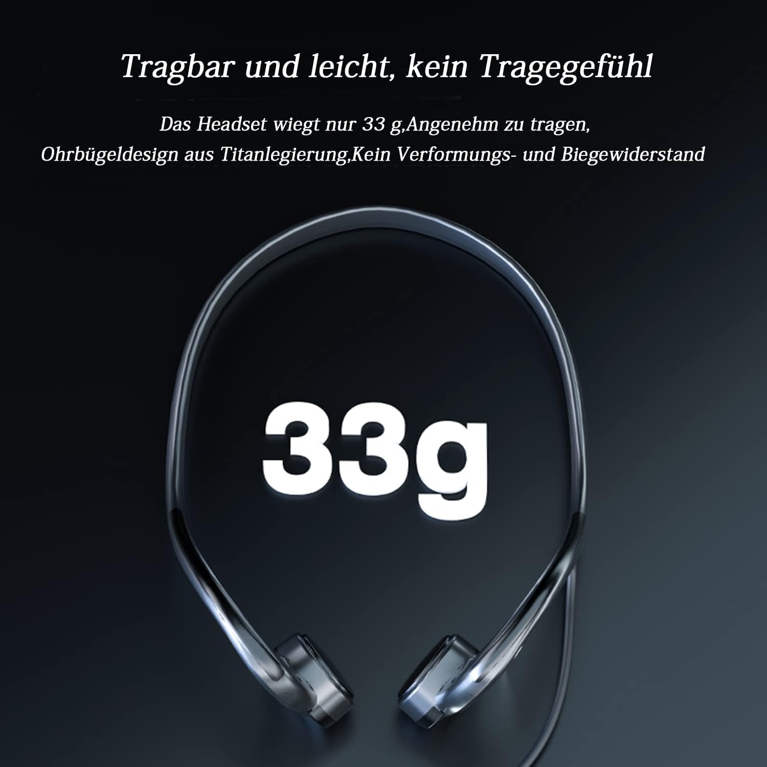 knochenleitungskopfhörer mit Kabel, Typ C-Stecker Knochenleitungskopfhörer Mit Mikrofon-Stereo, IPX5 wasserdichte Kabelführung Outdoor-Sport-Headset