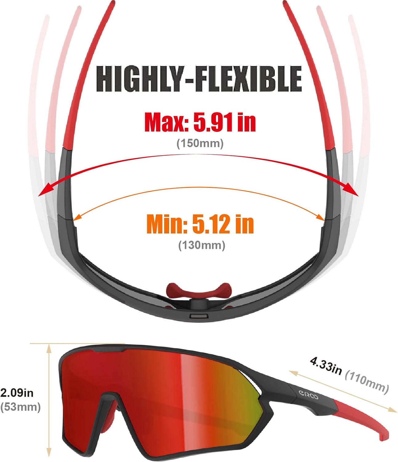 Youth Baseball Shield Polarized Sunglasses Kids Boys Girls Women 1206 Cycling Softball Lightweight Sports Shades Padel - Image 4