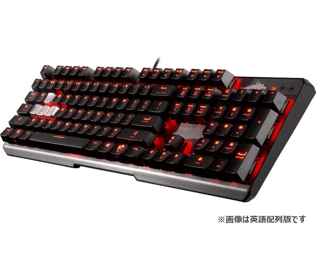 新品 MSI GK50 赤軸リニアメカニカル キーボード 日本語配列 MSI、軽快打鍵が可能な赤軸スイッチを採用したゲーミングキーボード