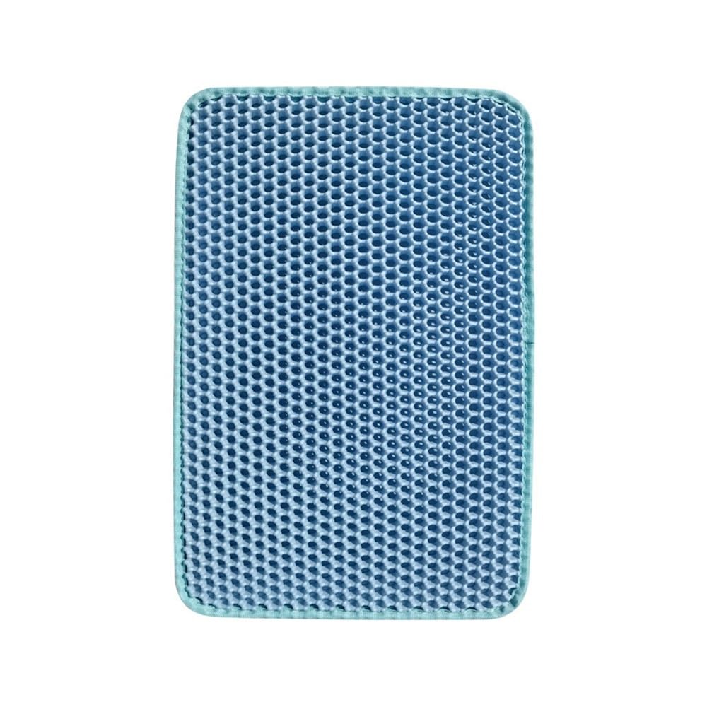 Colorful Cat Litter Mat Pet Toilet Trapping Double Layer Cats Box Pad Product(Blue,40x50cm)