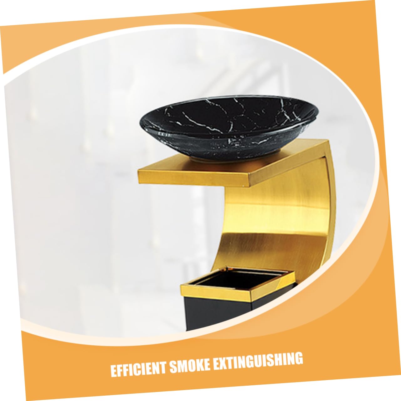 Outdoor Ash Container Lid Ashtray for Patio Smokers Waste Bin Fire Safety Smoke Elimination for Bars Offices