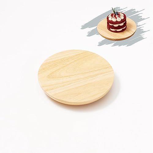 Dakorn Mini Lazy Susan de madera de 6 pulgadas, bandeja giratoria, mesa giratoria para decoración de cupcakes, organizador para mesa de comedor,