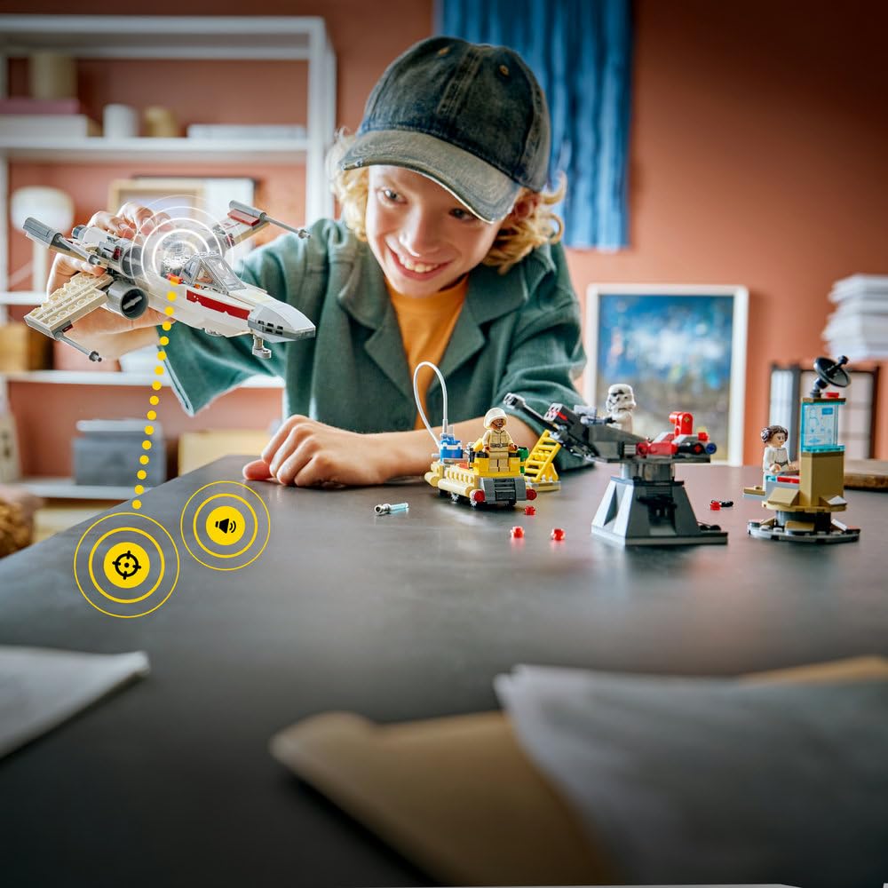 LEGO Star Wars SMART Play: X-Wing Czerwona Piątka Luke’a 75423 | Interaktywna zabawka dla dzieci 6+, seria SMART Play, prezent Star Wars, klocki dla chłopca i dziewczynki, 581 elementów