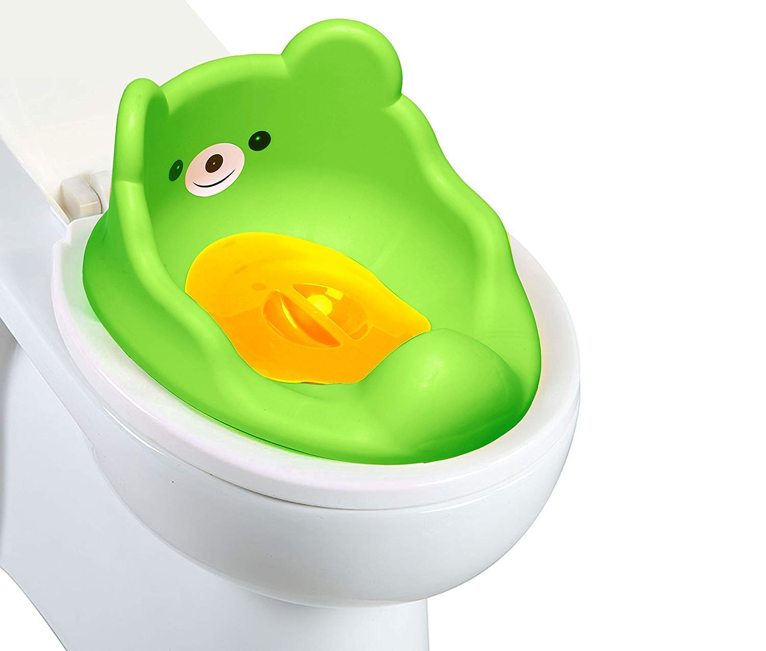 EOWQON® Baby Potty Training Seats - Potty Toilet with Removable Tray & Potty Chair Cum Seat Potty Seat for Kids Boys and Girls (Green & Allow)