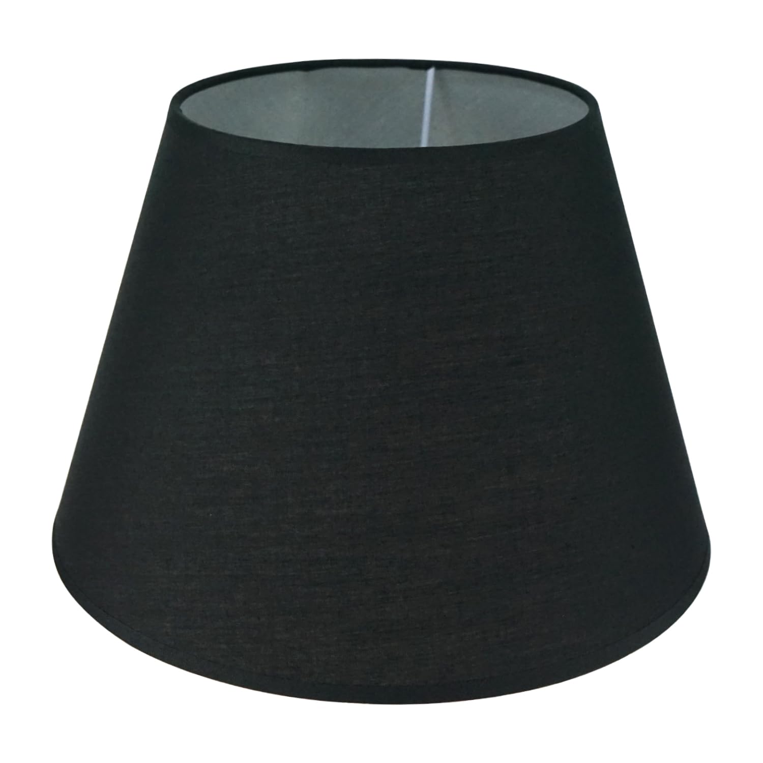 DULEE Abat-jour E27 E14 de 30 cm - En tissu fait à la main - Pour lampadaire, lampe de table, lampe de chevet (haut) 18 cm x (hauteur) 20 cm x (bas) 30 cm, noir