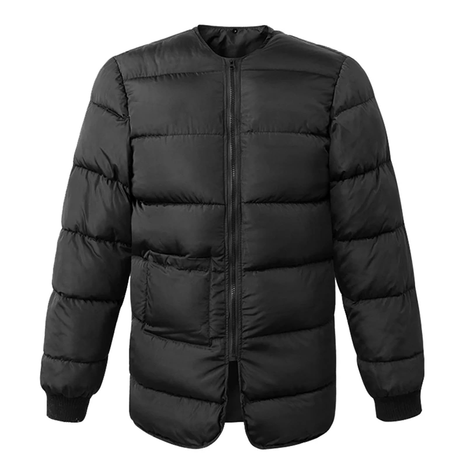 Baoblaze Chaqueta de seguridad de invierno, chubasquero cálido con forro desmontable, chaqueta de trabajo reflectante, abrigo de construcción para bicicleta de, l