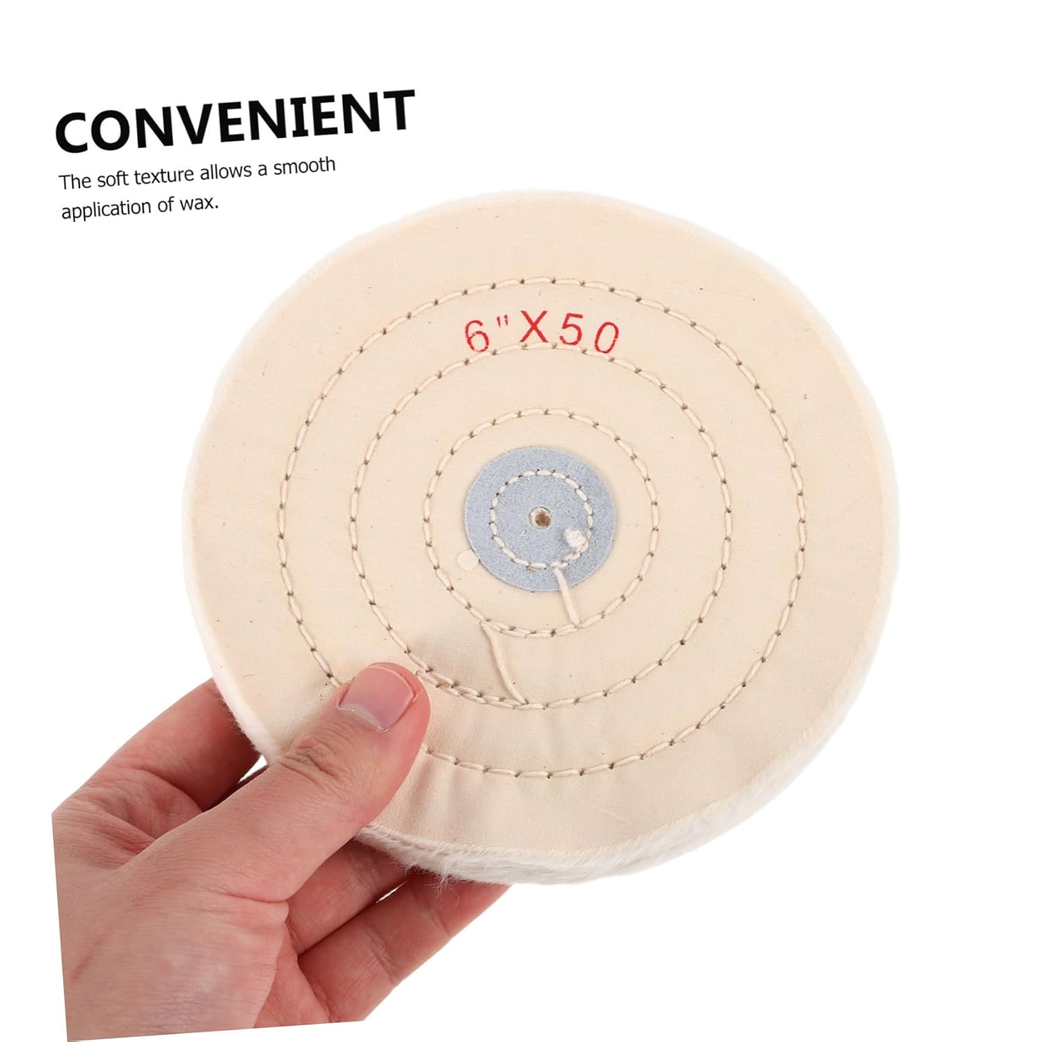 5pcs Cotton Buffing Polishing Wheel Wheels for Rotary Tool Metal Cleaning Mirror Finish Wood Carving Waxing Grinding Supplies Accessories