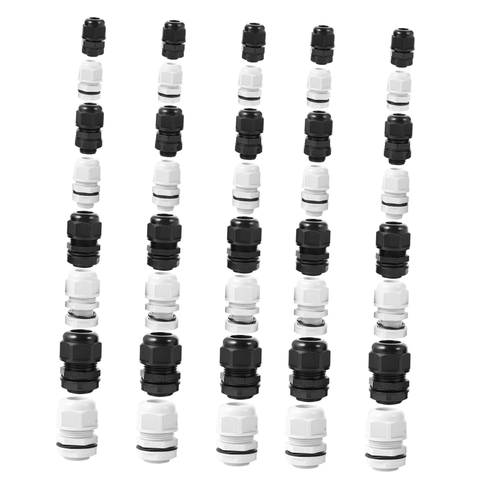 NUOBESTY 40 Prensaestopas Impermeables de Plástico, Protector de Cables, Alta Aislación y Resistente de 40° a 100°, para Conexiones Seguras
