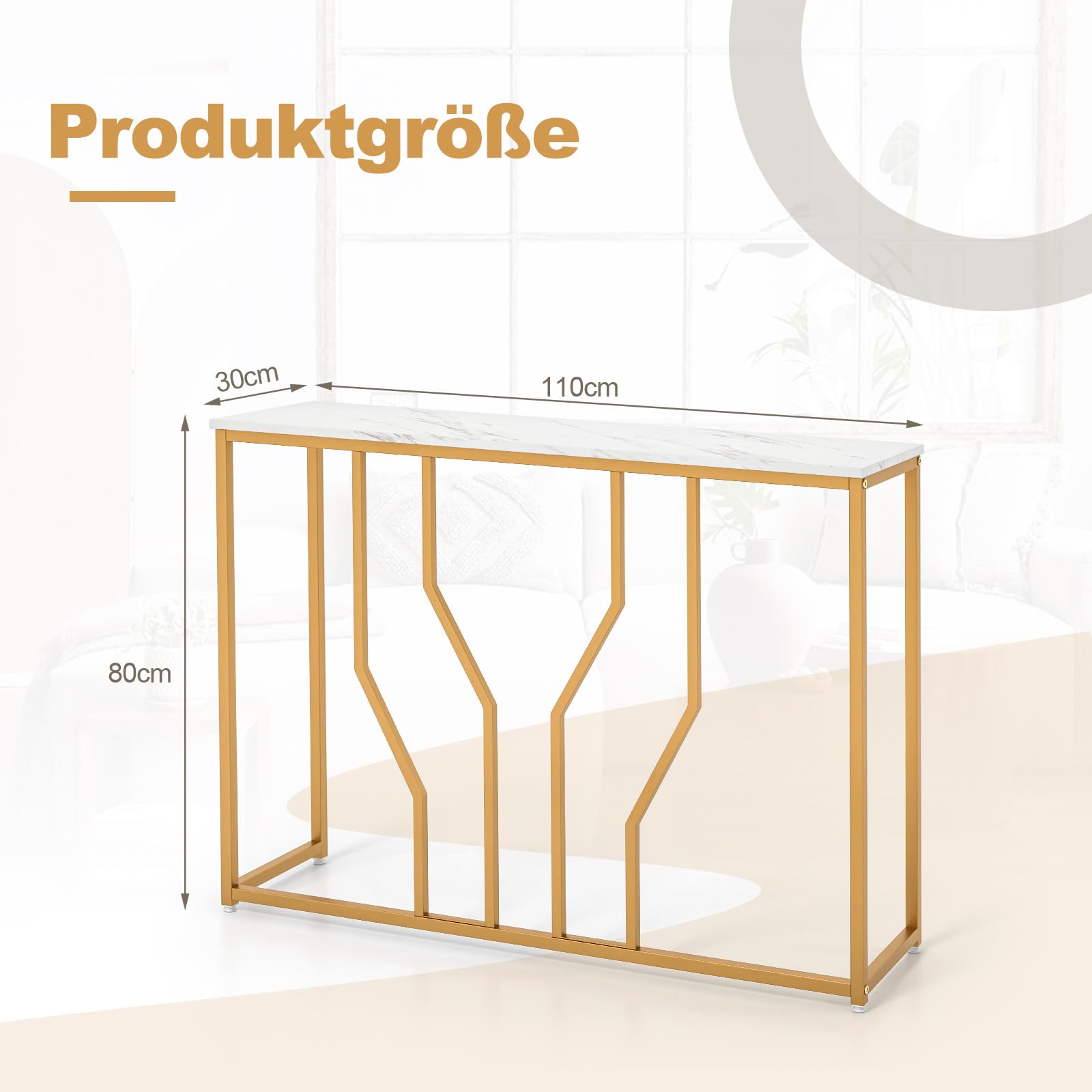 Hal - Marmerlook - Met opbergruimte Sidetables