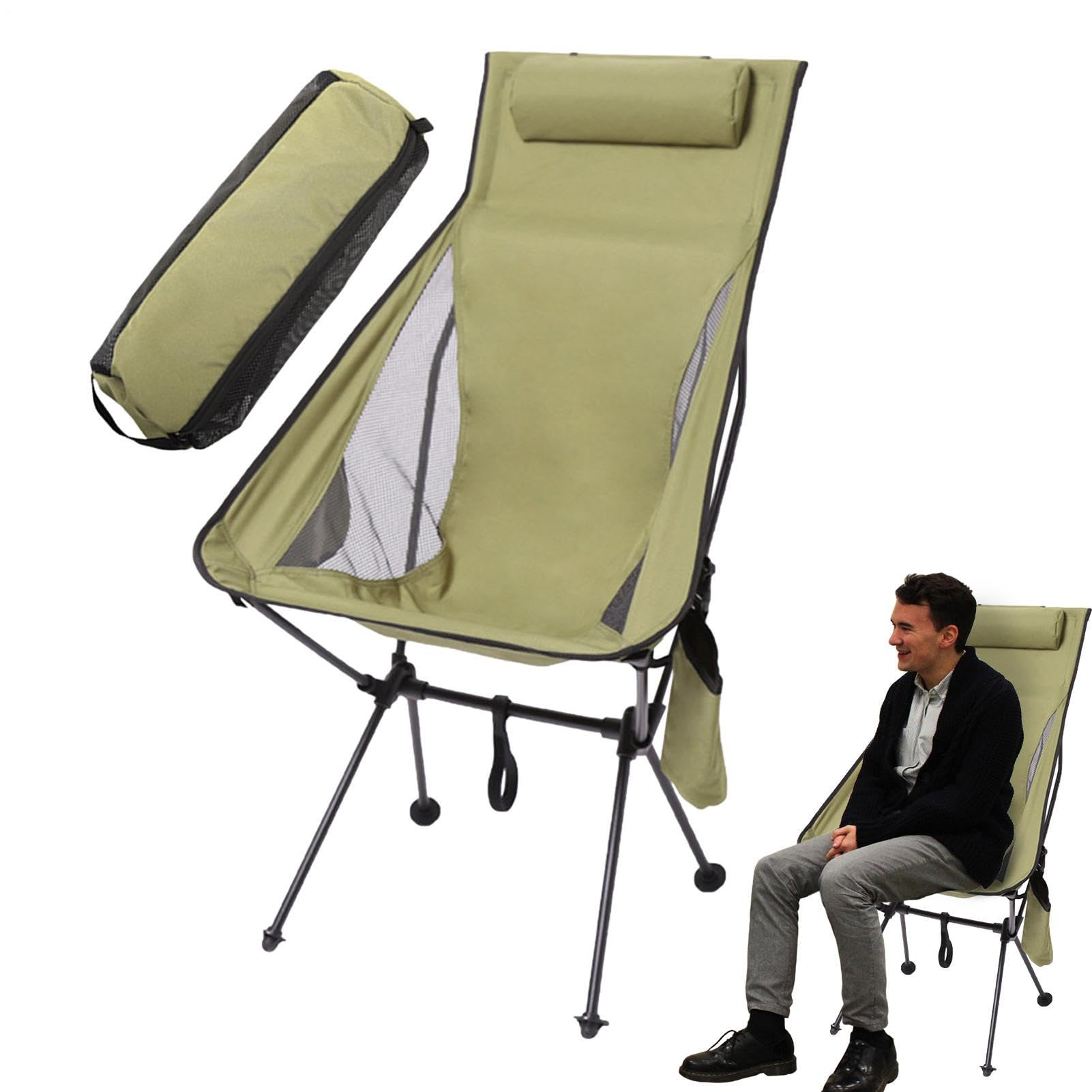 Chaise de camping pliable et petit tabouret portable pour plage