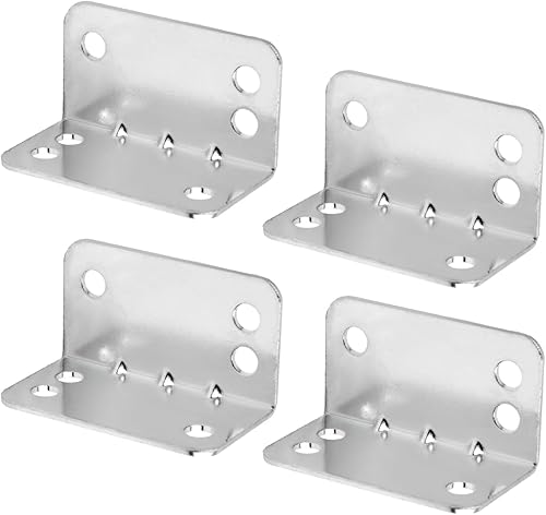 POWERTEC Soporte L de 25 unidades, soportes de estante de 90 grados, soportes de esquina para estantes de maderagabinetebanco de trabajomarco de