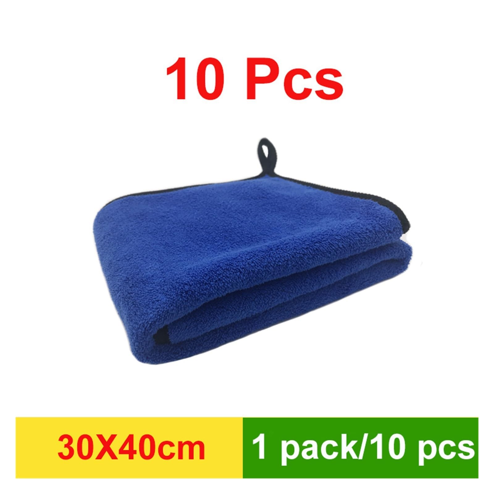 Toalla de Microfibra, paño de Microfibra for Coche, Toalla de Lavado, paño de Limpieza de Microfibra, Toalla de Secado y Lavado de Coche, Detalles automáticos(30x40x10pcs)