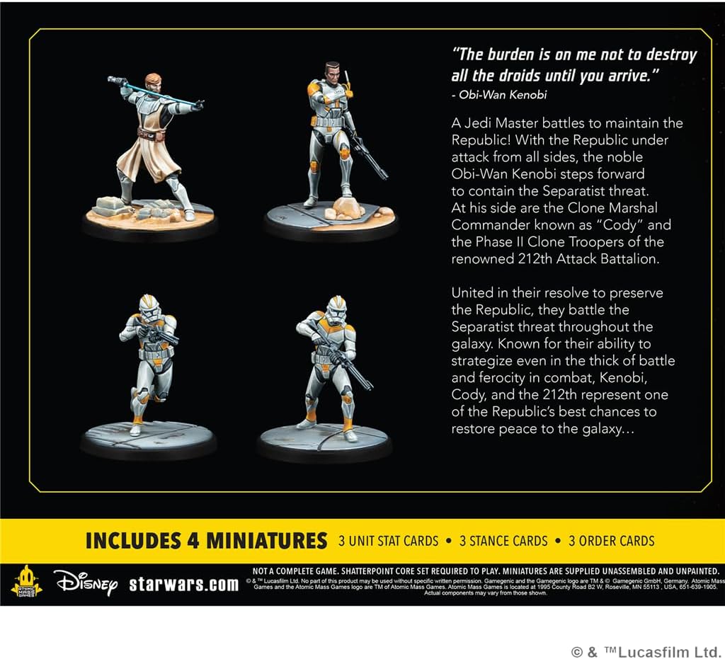 Star Wars Shatterpoint Hello There SQUAD PACK - Unleash the Force with Iconic Characters! Tabletop Miniatures Game, Ages 14+, 2 Players, 90 Minute Playtime, Made by Atomic Mass Games