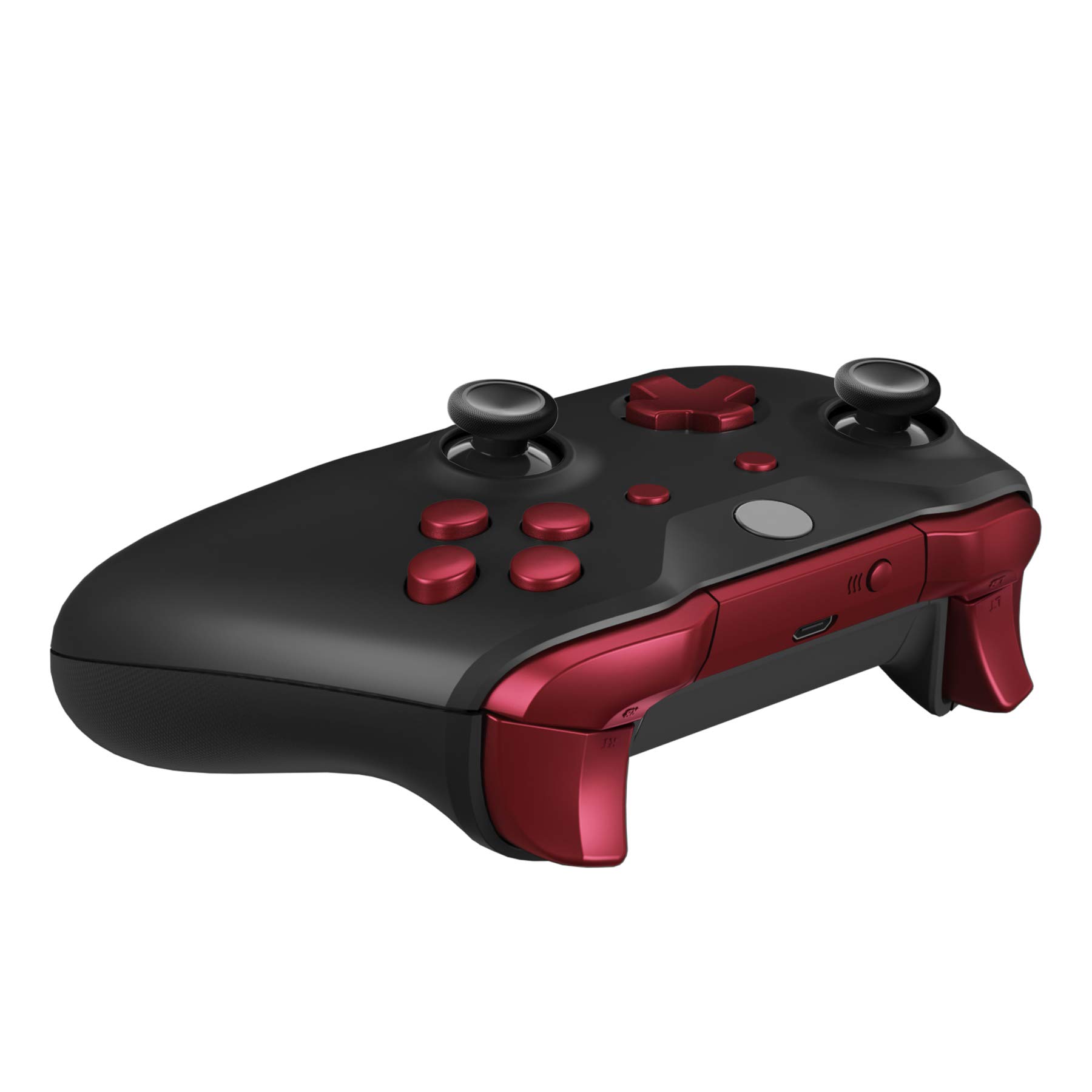 eXtremeRate Boutons Customisé Complet pour Xbox One S/X Manette, Trigger LB RB LT RT Bumpers D-Pad ABXY Start Back Sync Buttons de Remplacement pour Xbox One S/X Manette (Modèle 1708), Rouge