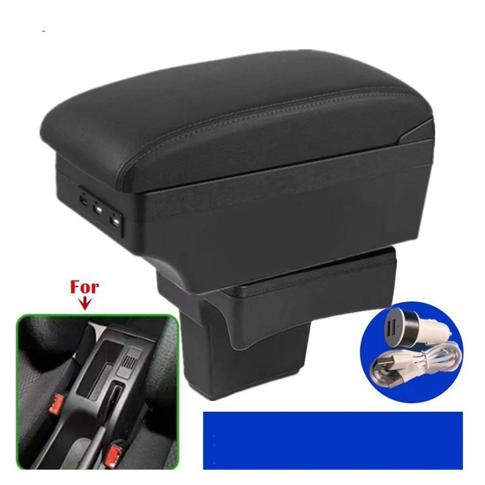 para Peugeot 307CC 307 Caja Almacenamiento Reposabrazos Coche