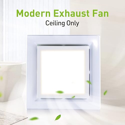 Miniatura 7 de Ventilador de baño con luz para montaje en techo, ventilador de ventilación de ducha con luz de cambio de color 3000K/4000K/6000K/6000KVent Combo de