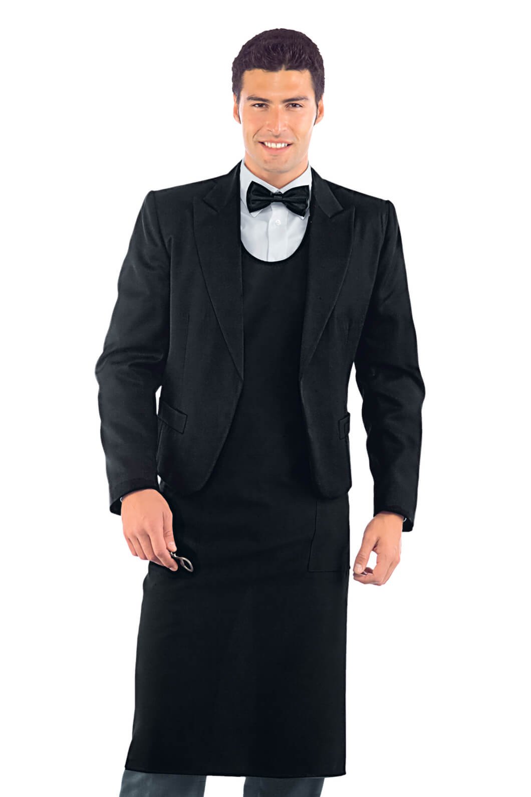 Isacco 038101 Uomo Sommelier Foderato Spencer, Taglia L, Nero
