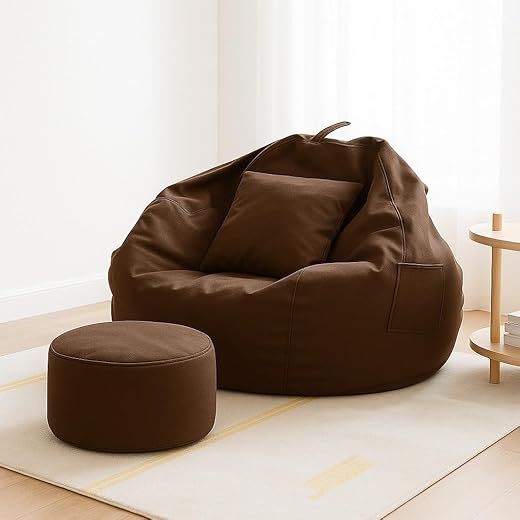 IVIKA Bean Bag Sofa with Cushion + Footrest XXXXXL