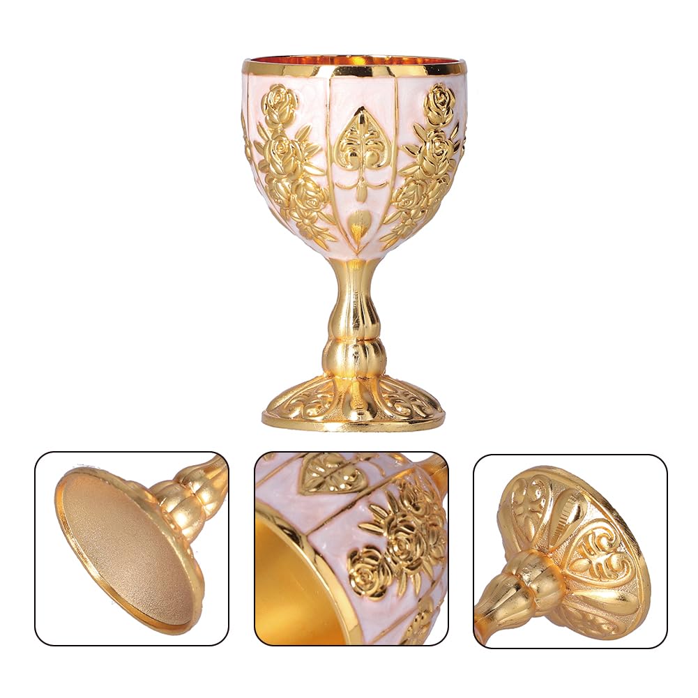 Mgoblets Gold Decorative Goblets 2 Gold Chalice Goblets - 30ml Vintage Metal ...