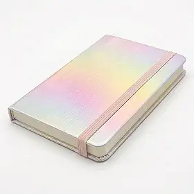 Caderneta de Anotações Pautada A5 14x21cm Capa Dura Premium com Elástico 80 Folhas Agenda Escolar Profissional Caderno para Estudos Trabalho Diário Notebook Executivo (Rosa)