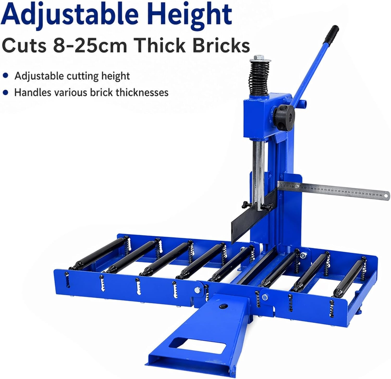 Separatore per pavimentazione resistente, larghezza di taglio 0-34 cm, altezza 8-25 cm, ideale per progetti di pavimentazione in mattoni e pietra, strumento durevole ed efficiente