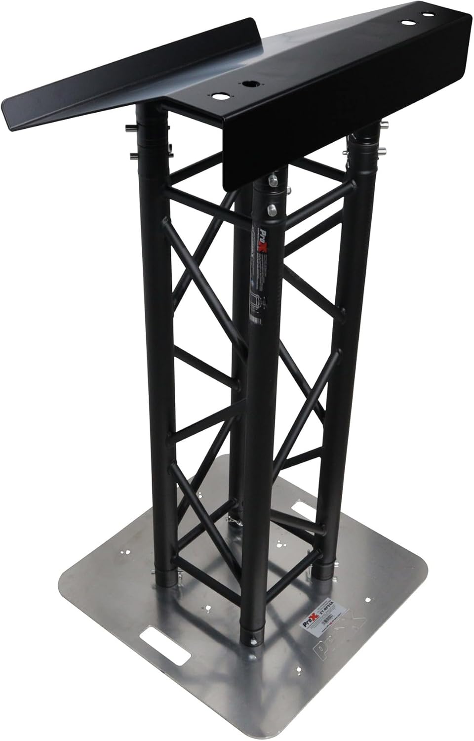 ProX XT-LECTERN24 BL Truss Lectern 24" Black Powder Finish Aluminum Fits F34 w/ 4x Punched for D-Series Connectors