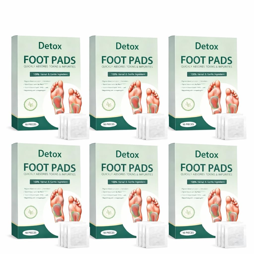 (30 Pieces) 100% Herbal And Gentle Ingredient Detox Foot Pads, 30 Pieces, Natural Ingredients for Sleep AidPain Relief, Toxin Removal with Bamboo Vinegar and Acupoint Micro-Massage Technology detox foot patch