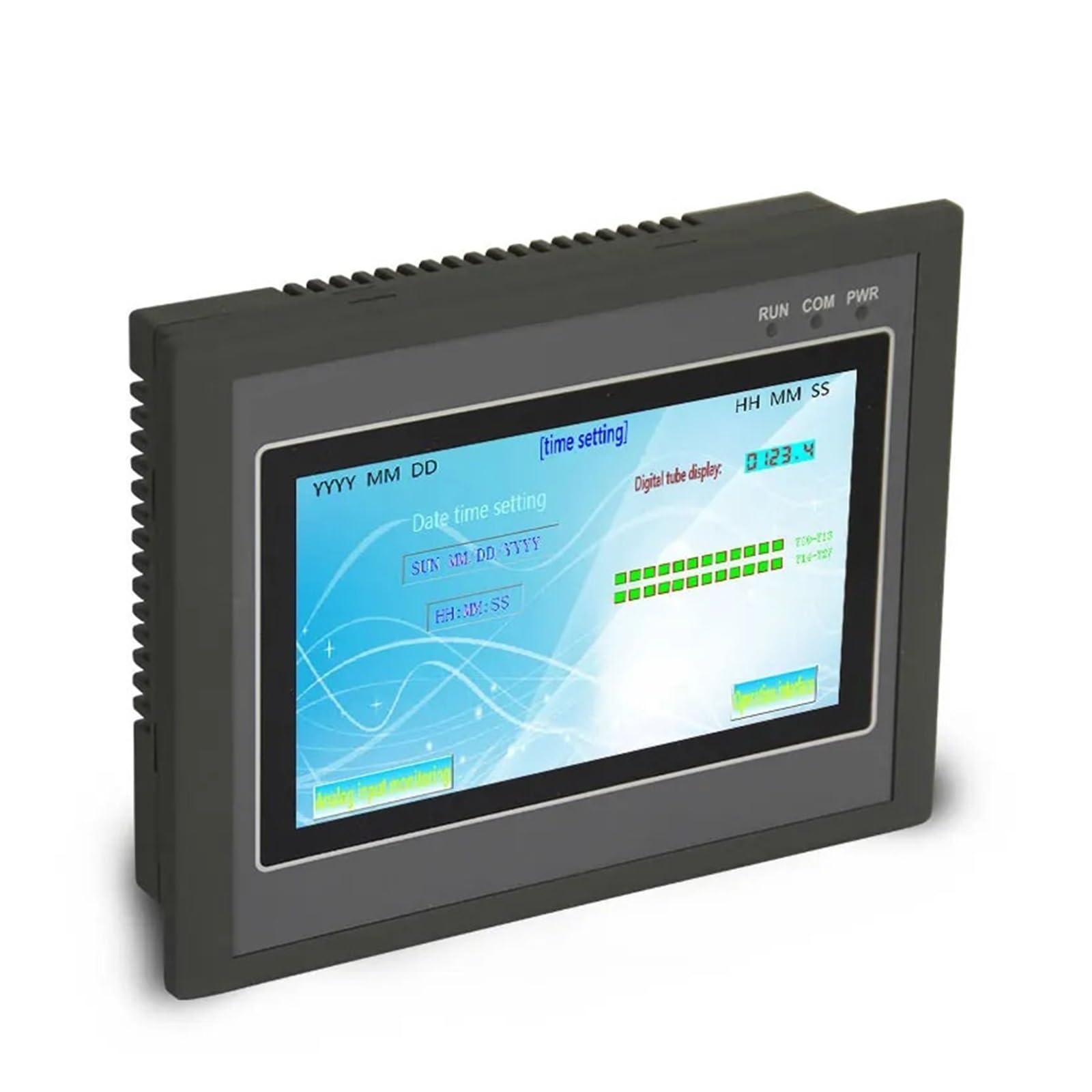QM3G PLC Touch Screen 4.3 inch 12 Transistor outputs 4AI 2AO RS485 Automation Control