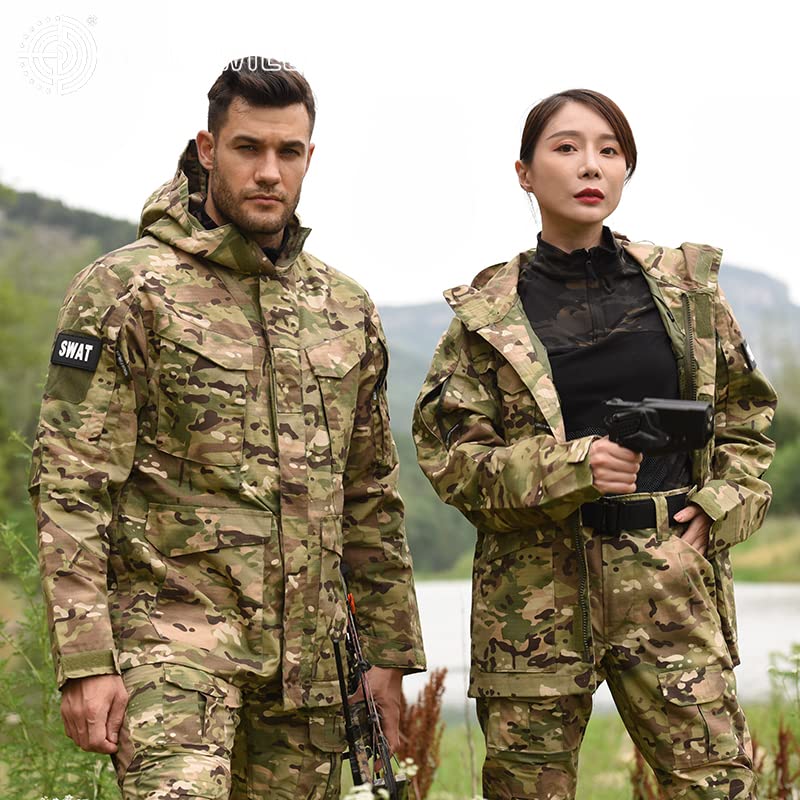 Veste tactique camping et chasse : équipement imperméable XL