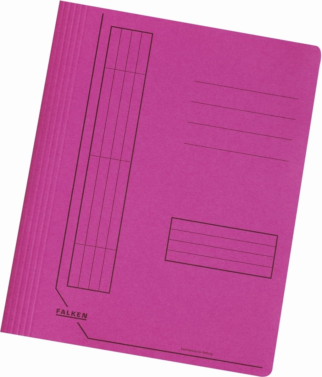 Falken 100 x Schnellhefter A4 Manila-RC-Karton 240g/qm intensivfarben pink