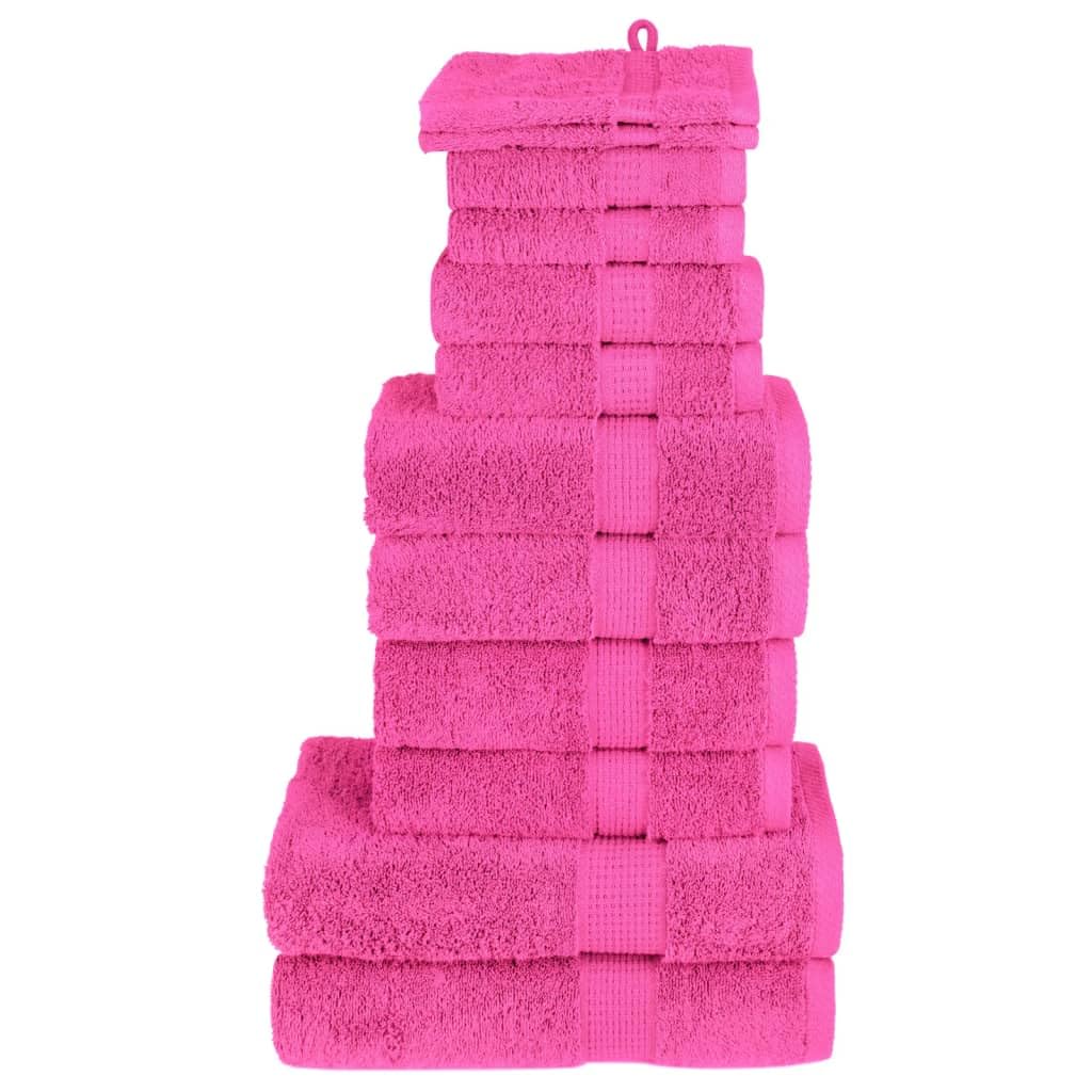 Juego de Toallas Premium SOLUND 12 Unidades Rosa 600 gsm Rosa,137586