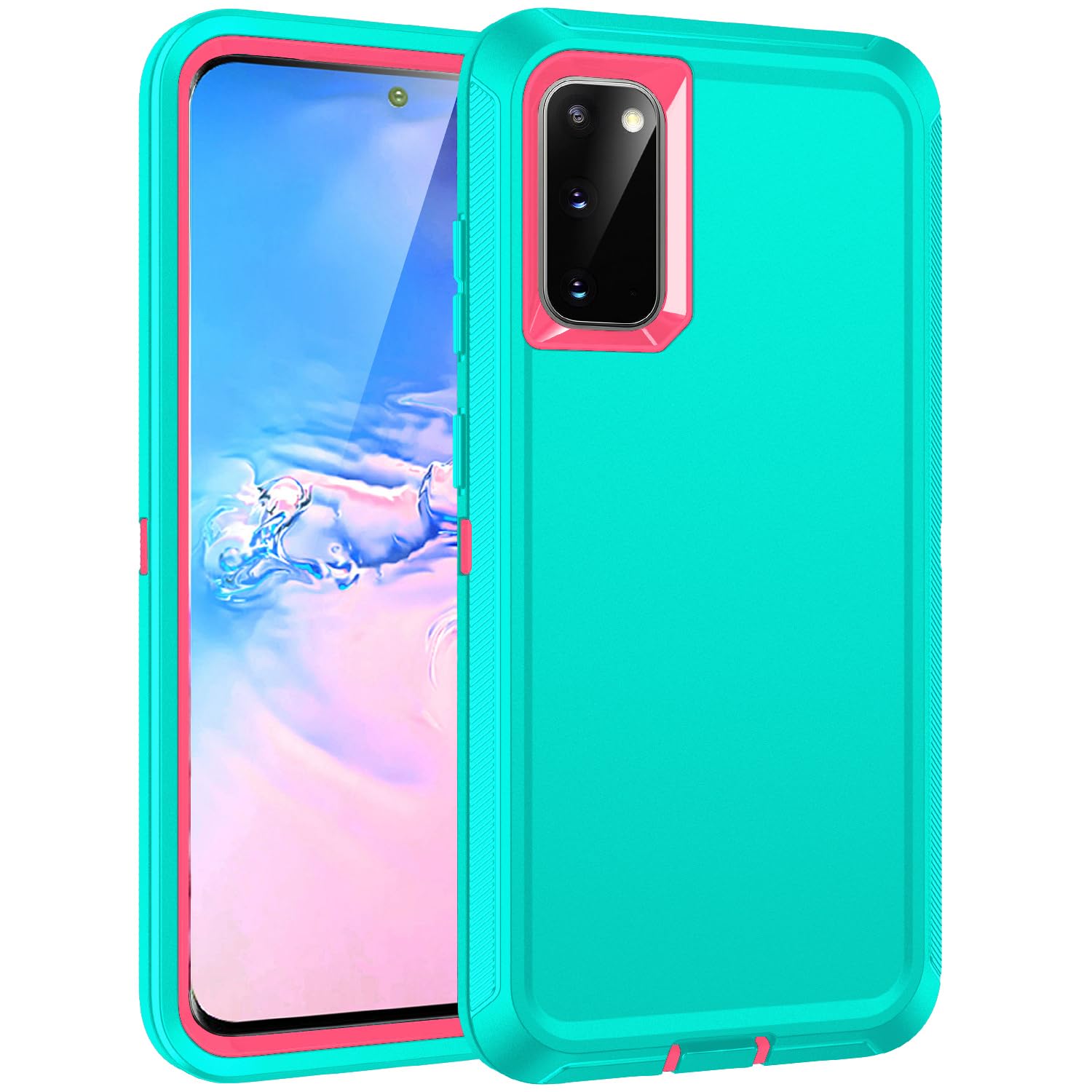 Mieziba for Galaxy S20 5g Case,Shockproof Dropproof Dustproof 3-Layer Full Body Protection Rugged Heavy Duty High Impact Hard Cover Case for Galaxy