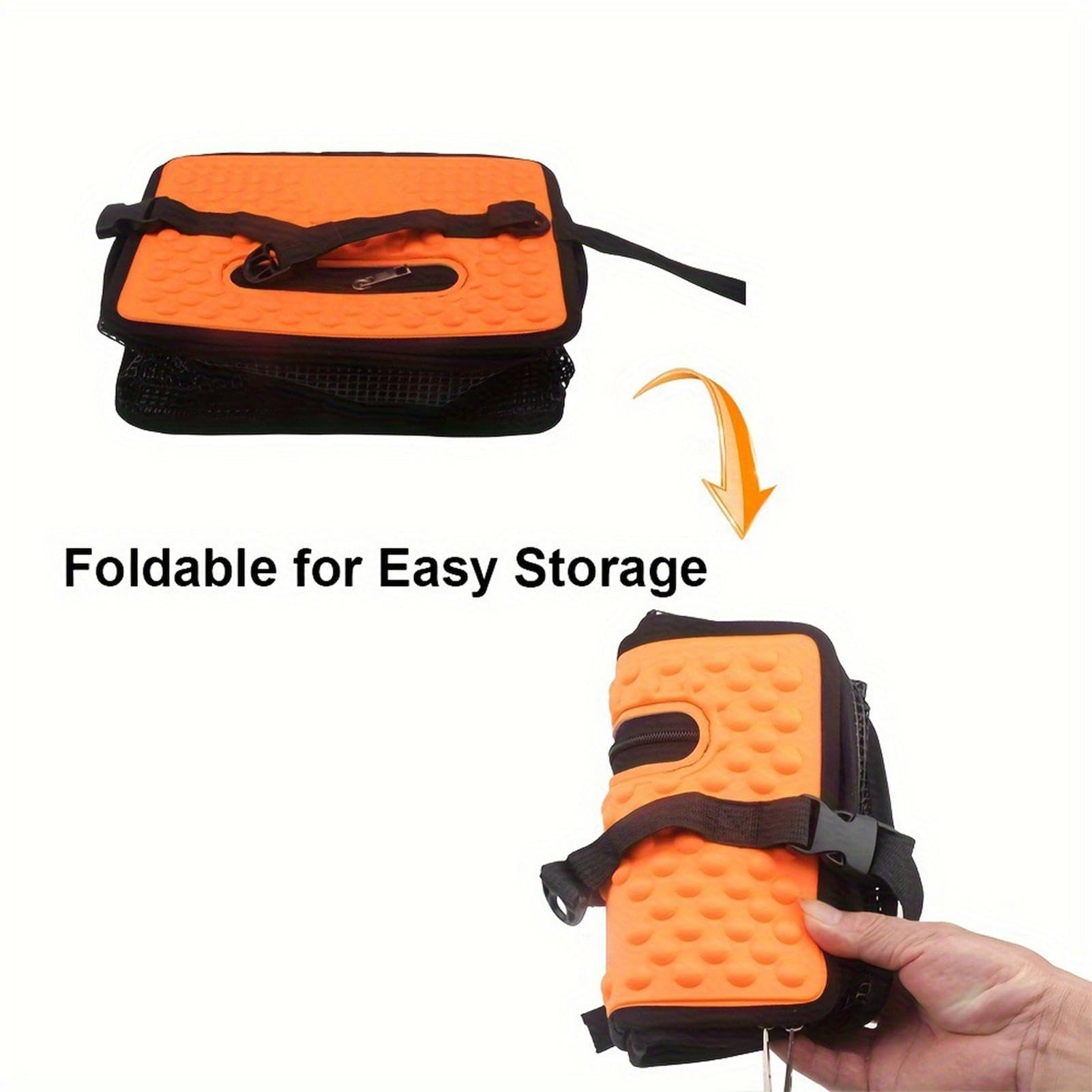 Panier à Poisson Flottant Pliable – Revêtement Caoutchouc, Séchage Rapide, Anti-odeur – Poche Anti-saut Et Mousse Flottante – 2 Tailles Disponibles