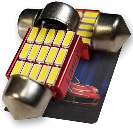 Amazon Limey T10 Led ルームランプ 28mm ホワイト白 爆光 15連 6000k 1 6w 無極性 キャンセラー 室内灯 車内灯 ルームライト 2個入 ルームランプ 車 バイク